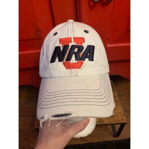 NRA National Rifle Association Hat Baseball Cap Dove Grey Snap Back Adjustable